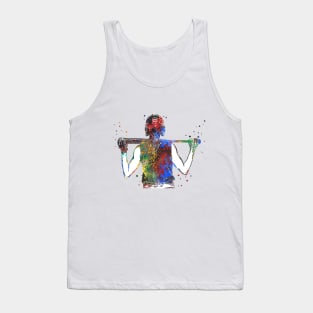 Girl Softball Player Tank Top